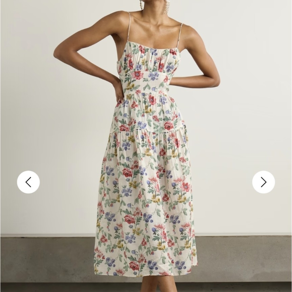 Doen Benoit Dress In Ivory Rose
